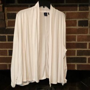Kaari Blue brand  white cardigan 1X